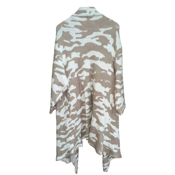 NWT G.I.L.I Women's Camo Fringe Open Front Heavy Cardigan Size 1XP - 3XP - Picture 2 of 10